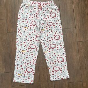 Snoopy Peanuts Valentine Pajama Lounge Pants size M